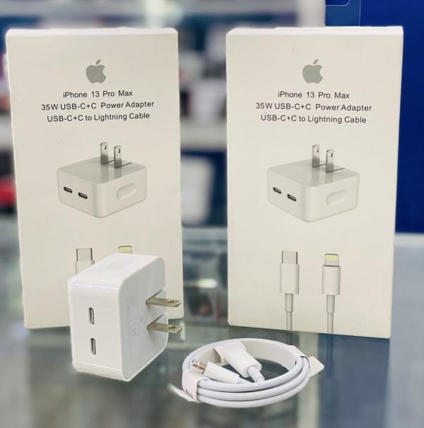 Cargador Iphone 13 Pro Max USB-C+C 35W