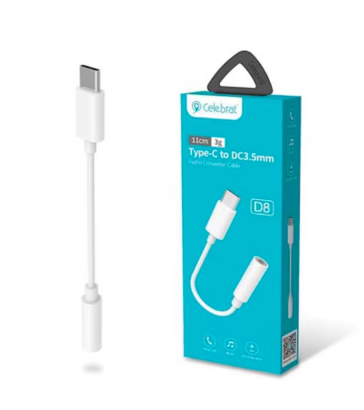 ADAPTADOR CELEBRAT D8 USB TIPO C 3.5