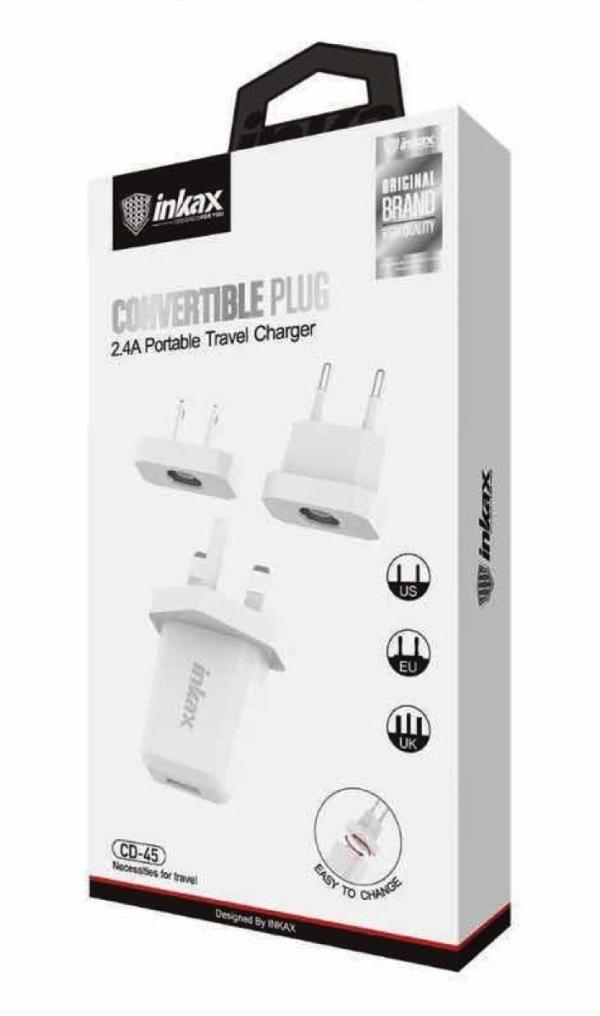 Cargador Viajero Inkax CD-45 multi PIN 2.4A