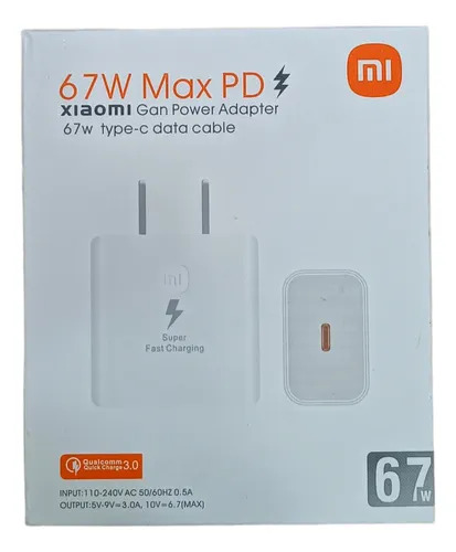CARGADOR XIAOMI  TIPO C 67W