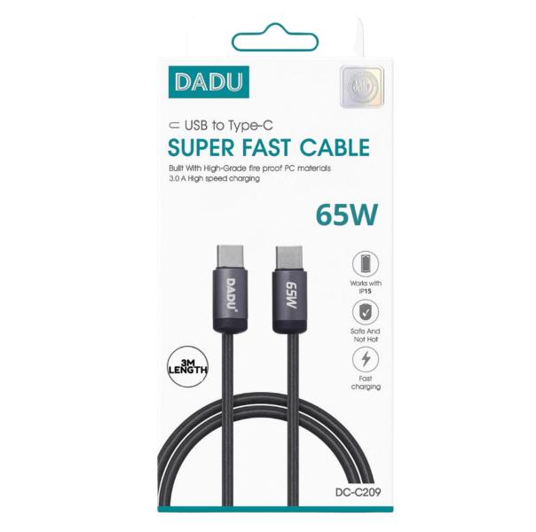 CABLE 3 METROS TIPO C-C DC-209 65W