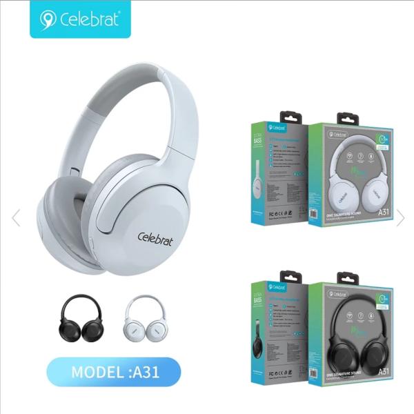 Audifonos Bluetooth Celebrat A31 GRIS