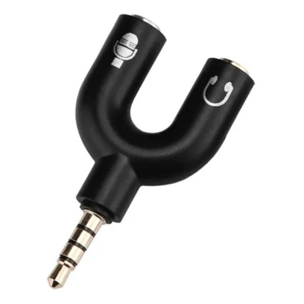 ADAPTADOR Divisor De Audio Est&eacute;reo 3.5 mm Para Micr&oacute;fono Y Audifonos