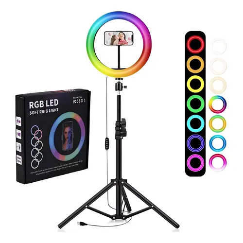 ARO DE LUZ RGB+Tripode 38cm