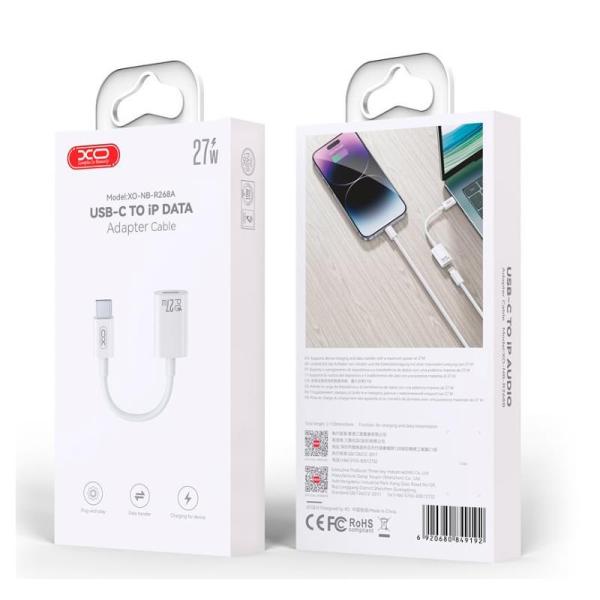 ADAPTADOR TIPO C A LIGHTNING 27W XO-NB-R268A