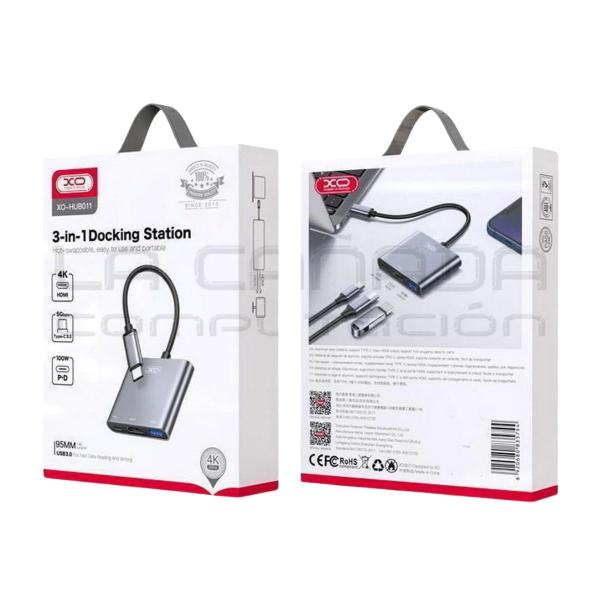 ADAPTADOR XO-HUB011 TIPO C 3 EN 1
