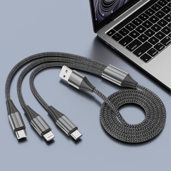 CABLE USB 3 EN 1 AC-35 60W SUPER CHARGING